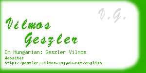 vilmos geszler business card